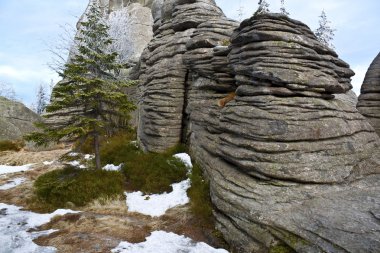 karkonosze içinde dağ yolu