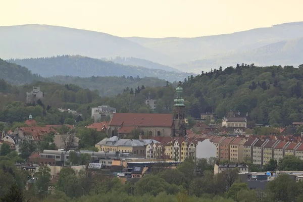 Jelenia Gora φαίνεται από τα ανωτέρω — Φωτογραφία Αρχείου