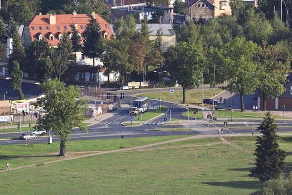 Jelenia gora von oben gesehen — Stockfoto