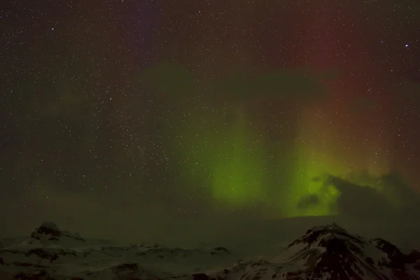 アイスランドのオーロラの色 — ストック写真