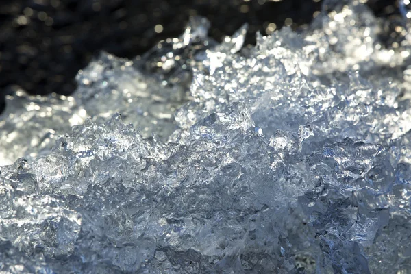 Zbliżenie, bryłę lodu o laguny lodowiec w Islandii — Zdjęcie stockowe