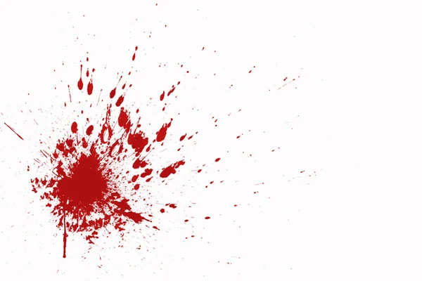 Blood splatter on white background — Stock Photo, Image