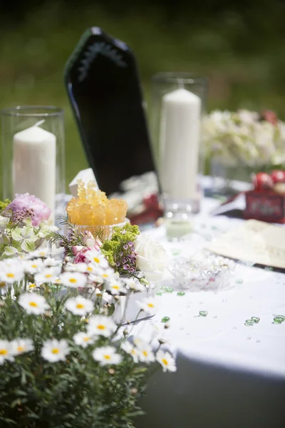 Decoração de uma mesa de casamento persa — Fotografia de Stock