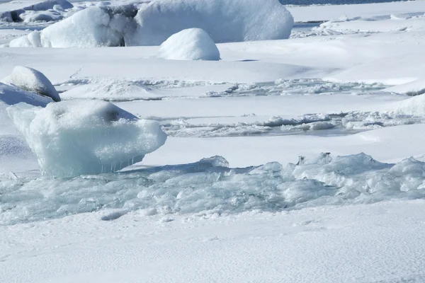 Eisblöcke an der Gletscherlagune jokulsarlon, Island — Stockfoto