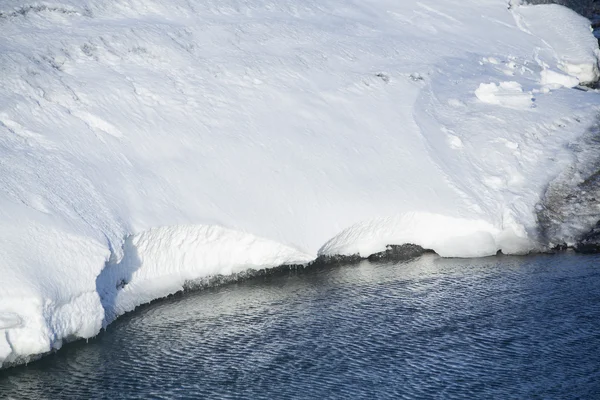 Gros plan d'une fonte de floes de glace — Photo