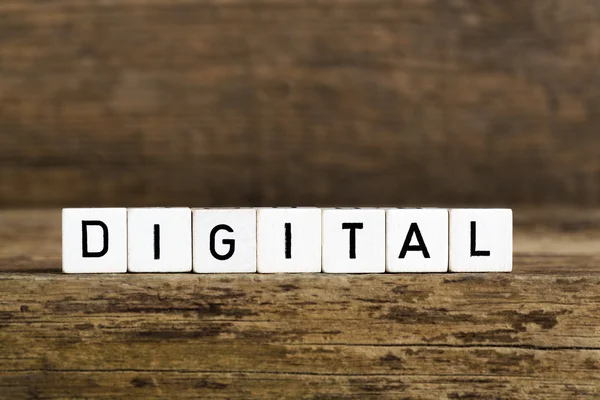 stock image The word digital written in cubes