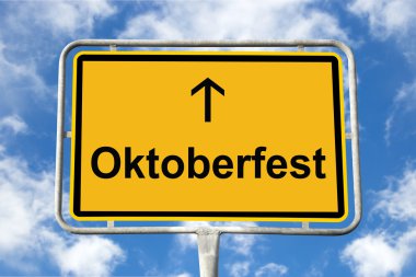 Sarı tabelasını Oktoberfest Münih, Almanya