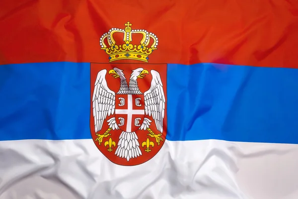 Flagge Serbiens — Stockfoto