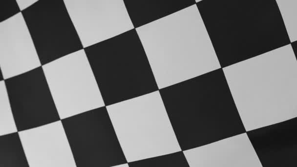 Gros plan du drapeau à carreaux noir et blanc 