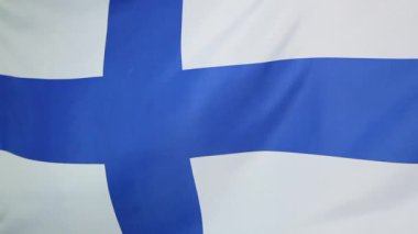 Finlandiya bayrağı yavaş hareket