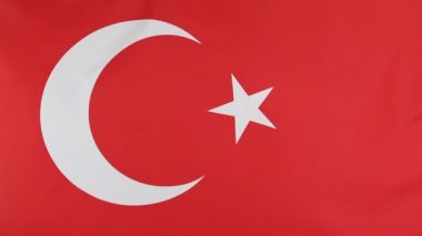 Türkiye'nin ulusal bayrak ağır çekimde closeup