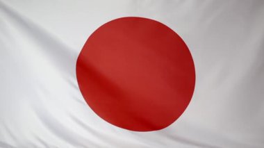 Ağır çekimde Japonya Tekstil bayrağı