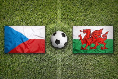İzlanda vs Polonya szoccer sahada bayraklar