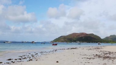 Praslin Island, Seyşel Adaları tropikal plaj