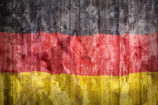 Estilo grunge de la bandera de Alemania en una pared de ladrillo — Foto de Stock