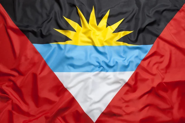 Drapelul textil al Antigua și Barbuda — Fotografie, imagine de stoc