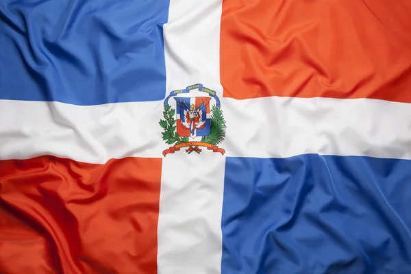 Bandera textil de República Dominicana —  Fotos de Stock