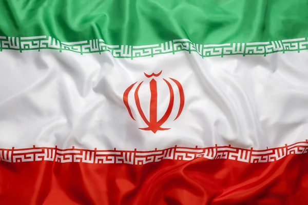 Textile flag of Iran — Stock Photo, Image