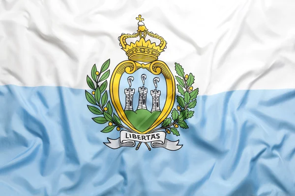 Bendera Tekstil San Marino — Stok Foto