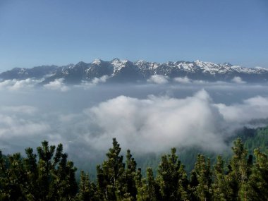 Adler Via ferrata, Karkopf Dağı, Tyrol, Avusturya İlkbaharda