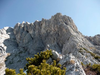 Adler Via ferrata, Karkopf Dağı, Tyrol, Avusturya İlkbaharda