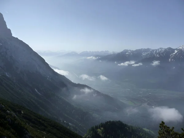 Adler Ferrata Vid Karkopf Berg Tyrolen Österrike Våren — Stockfoto