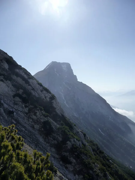 春季奥地利蒂罗尔Karkopf山的Adler Ferrata — 图库照片