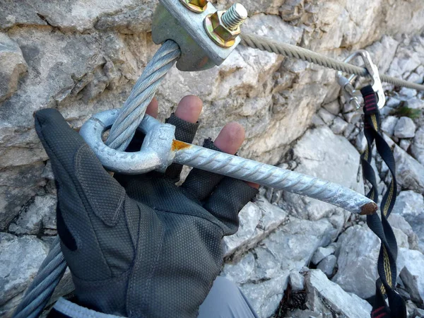 Adler Ferrata Montaña Karkopf Tirol Austria Primavera — Foto de Stock