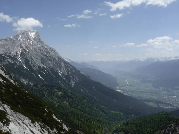 Adler Ferrata Vid Karkopf Berg Tyrolen Österrike Våren — Stockfoto