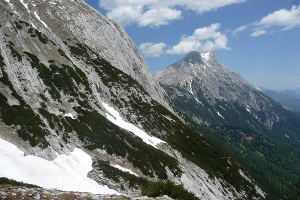 Adler Ferrata Στο Βουνό Karkopf Tyrol Αυστρία Την Άνοιξη — Φωτογραφία Αρχείου