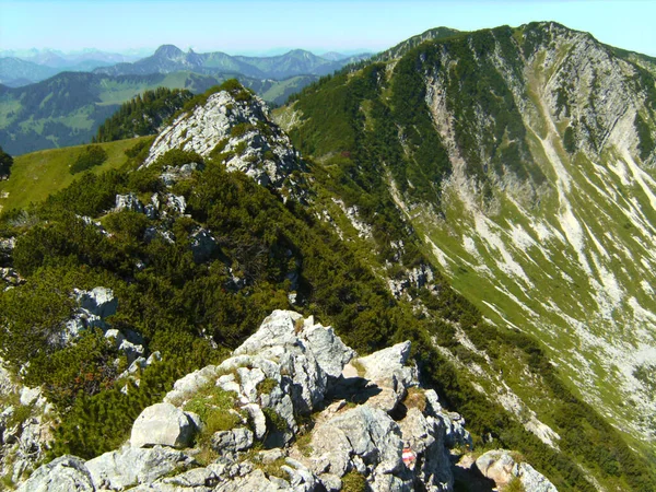 Wycieczka Górska Góry Aiplspitz Bawarii Germay Latem — Zdjęcie stockowe