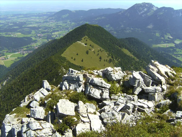 Escursione Montagna Aiplspitz Baviera Germay Estate — Foto Stock