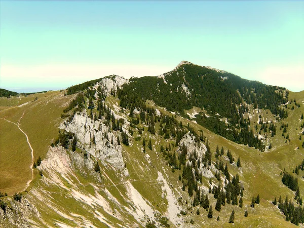 Περιήγηση Στο Βουνό Aiplspitz Στη Βαυαρία Germay Καλοκαίρι — Φωτογραφία Αρχείου