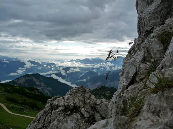 Utsikt Från Berget Alpspitze Garmisch Partenkirchen Bayern Tyskland Sommaren — Stockfoto