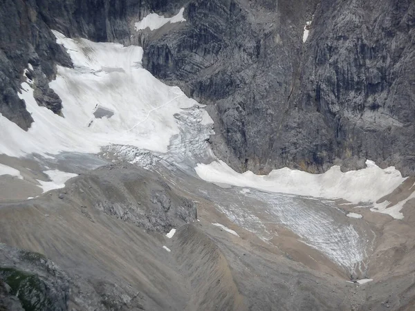 Ghiacciaio Hoellentalferner Alpspitze Ferrata Garmisch Partenkirchen Baviera Germania Estate — Foto Stock