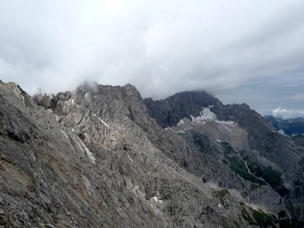 Alpspitze Mountain Ferrata Garmisch Partenkirchen Baviera Alemanha Verão — Fotografia de Stock