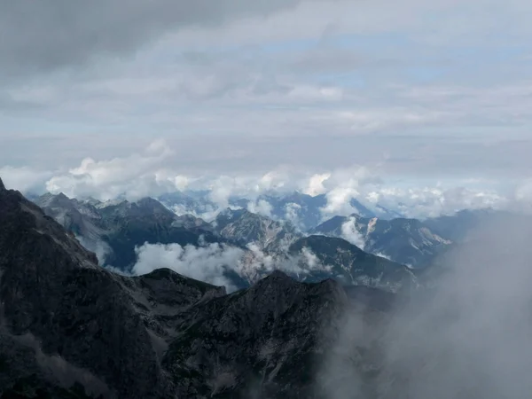 Alpspitze Mountain Ferrata Garmisch Partenkirchen Baviera Alemanha Verão — Fotografia de Stock