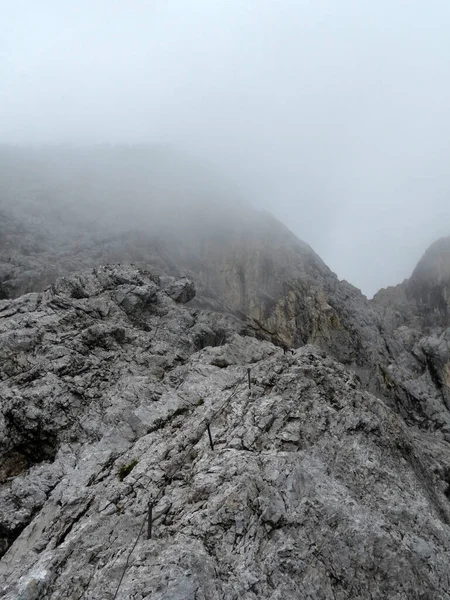 Mountain Alpspitze Ferrata Garmisch Partenkirchen Baviera Alemanha Verão — Fotografia de Stock