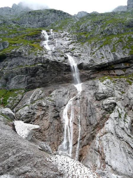 Vodopád Alpspitze Garmisch Partenkirchen Bavorsko Německo Létě — Stock fotografie