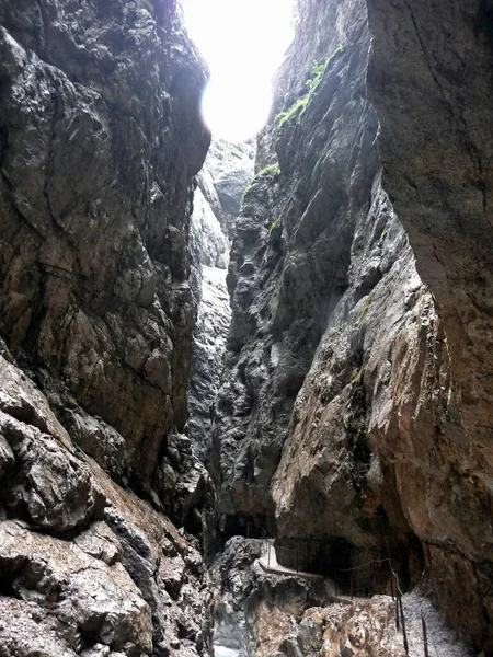 Canyon Hoellentalklamm Garmisch Baviera Germania Ora Legale — Foto Stock