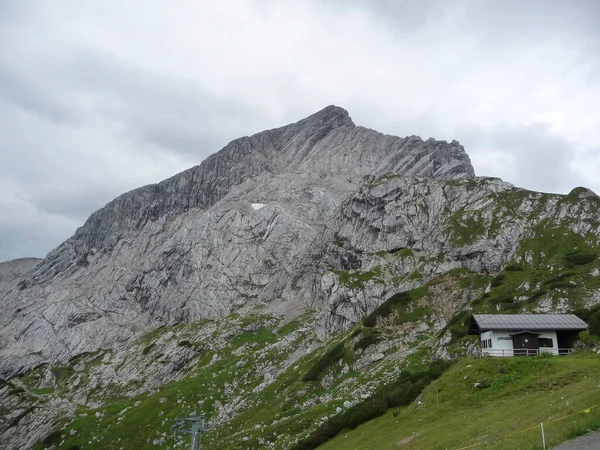 Alpspitze Montanha Ferrata Com Más Condições Meteorológicas Baviera Alemanha — Fotografia de Stock