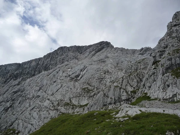 Alpspitze Montanha Ferrata Garmisch Partenkirchen Baviera Alemanha — Fotografia de Stock