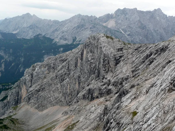 Uitzicht Vanaf Berg Alpspitze Garmisch Partenkirchen Beieren Duitsland — Stockfoto