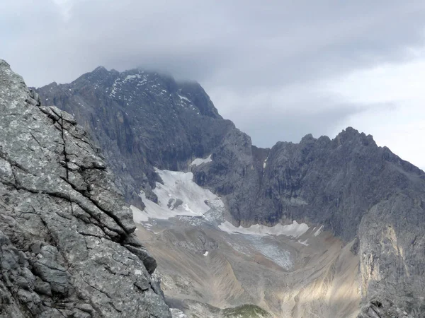Вид Горы Альпшпитце Гармиш Партенкирхен Бавария Германия — стоковое фото