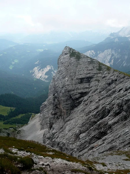 Alpspitze Montanha Ferrata Garmisch Partenkirchen Baviera Alemanha — Fotografia de Stock