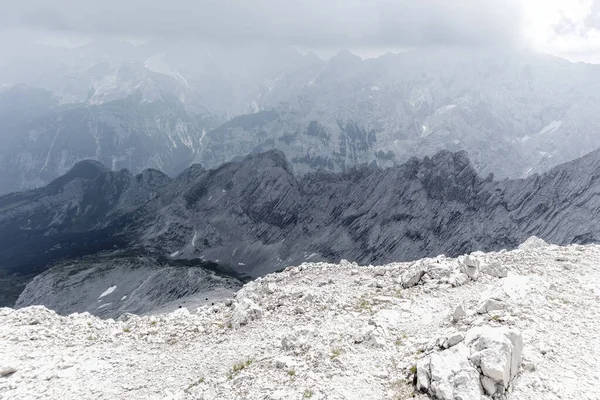 Summit Cross Schonbichler Horn Berlin High Path Zillertal Alps Tyrol — Fotografia de Stock