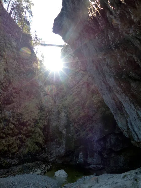 Canyon Asamklamm Baviera Alemania Primavera — Foto de Stock