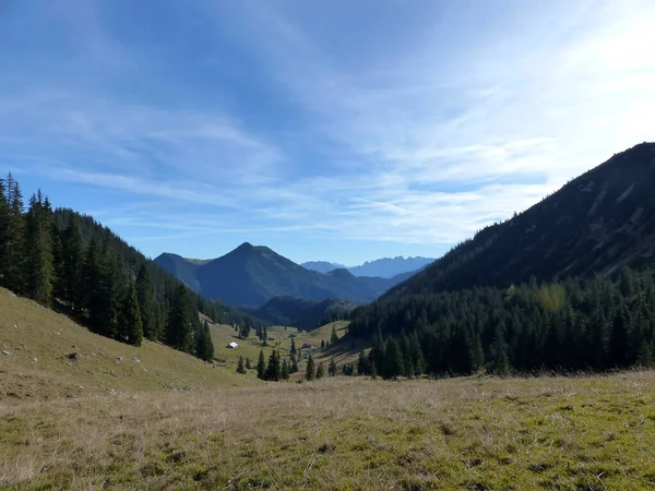 Bergwandeltocht Naar Auerspitze Mangfall Bergketen Beieren Duitsland — Stockfoto