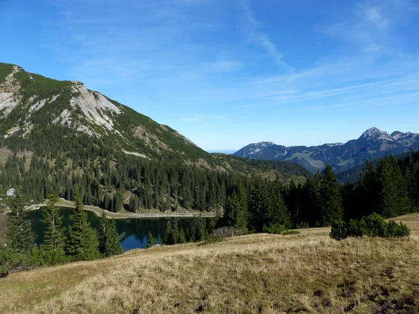 Bergwanderung Zur Auerspitze Mangfallgruppe Bayern Deutschland — Stockfoto