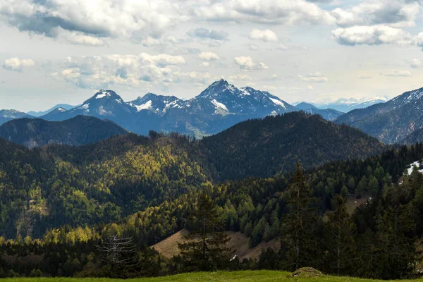 Panorama Baumgartenschneid Mountain Bavaria Germany Springtime — Stock Photo, Image